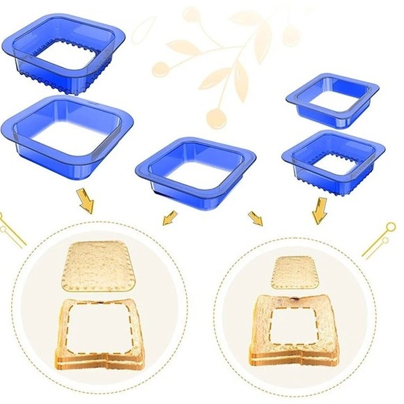 Sandwich Cutter Blue Square - Picture 3 of 5